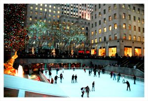 Skating at Rockefeller Center in NYC